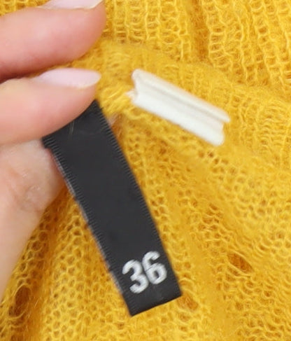 Womens UK Size 8 Divided Yellow Pullover Jumper