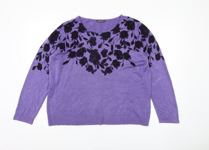 Womens UK Size 20 BHS Purple Pullover Jumper
