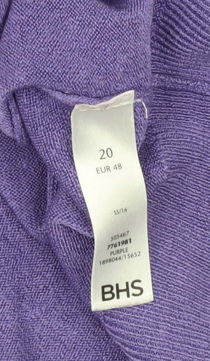 Womens UK Size 20 BHS Purple Pullover Jumper