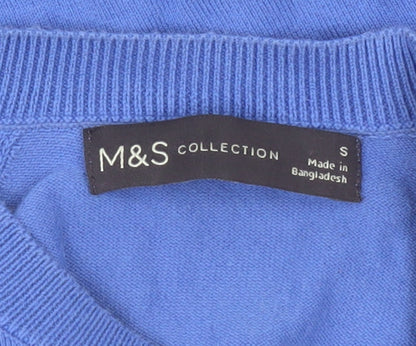Womens UK Size S Marks and Spencer Blue Pullover Jumper