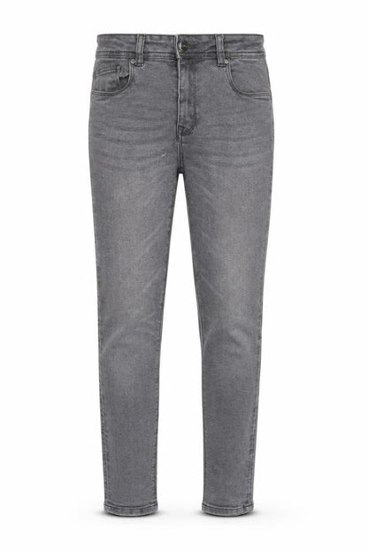 Front view of Ripstop boys’ grey skinny jeans, size 13, casual denim
