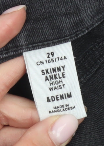 Grey Skinny Ankle Jeans for Men, Size 29