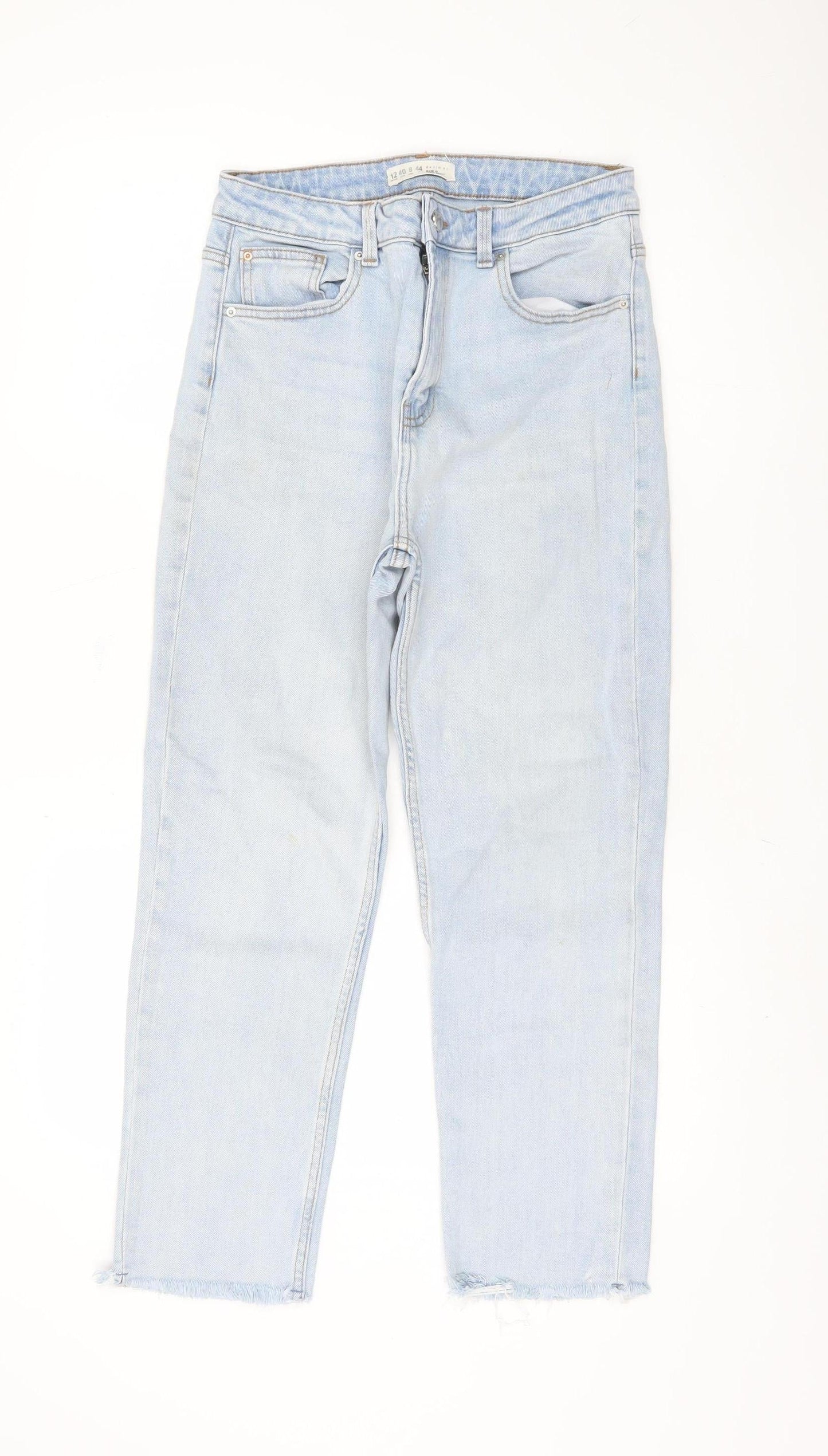 Denim Co. Women's Blue Straight Jeans 12 Regular Fit