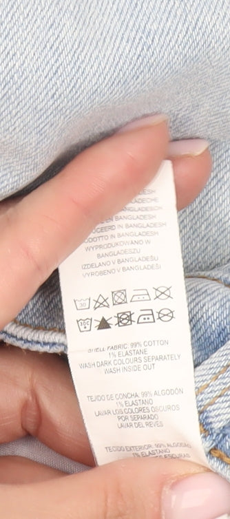 Denim Co. Women's Blue Straight Jeans 12 Regular Fit