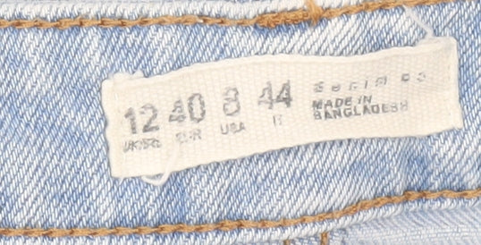Denim Co. Women's Blue Straight Jeans 12 Regular Fit