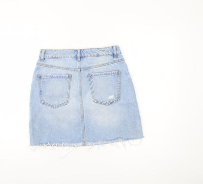 Womens UK Size 8 Zara Straight & Pencil Denim Skirt