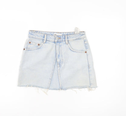 Womens UK Size 10 Zara Mini Denim Skirt