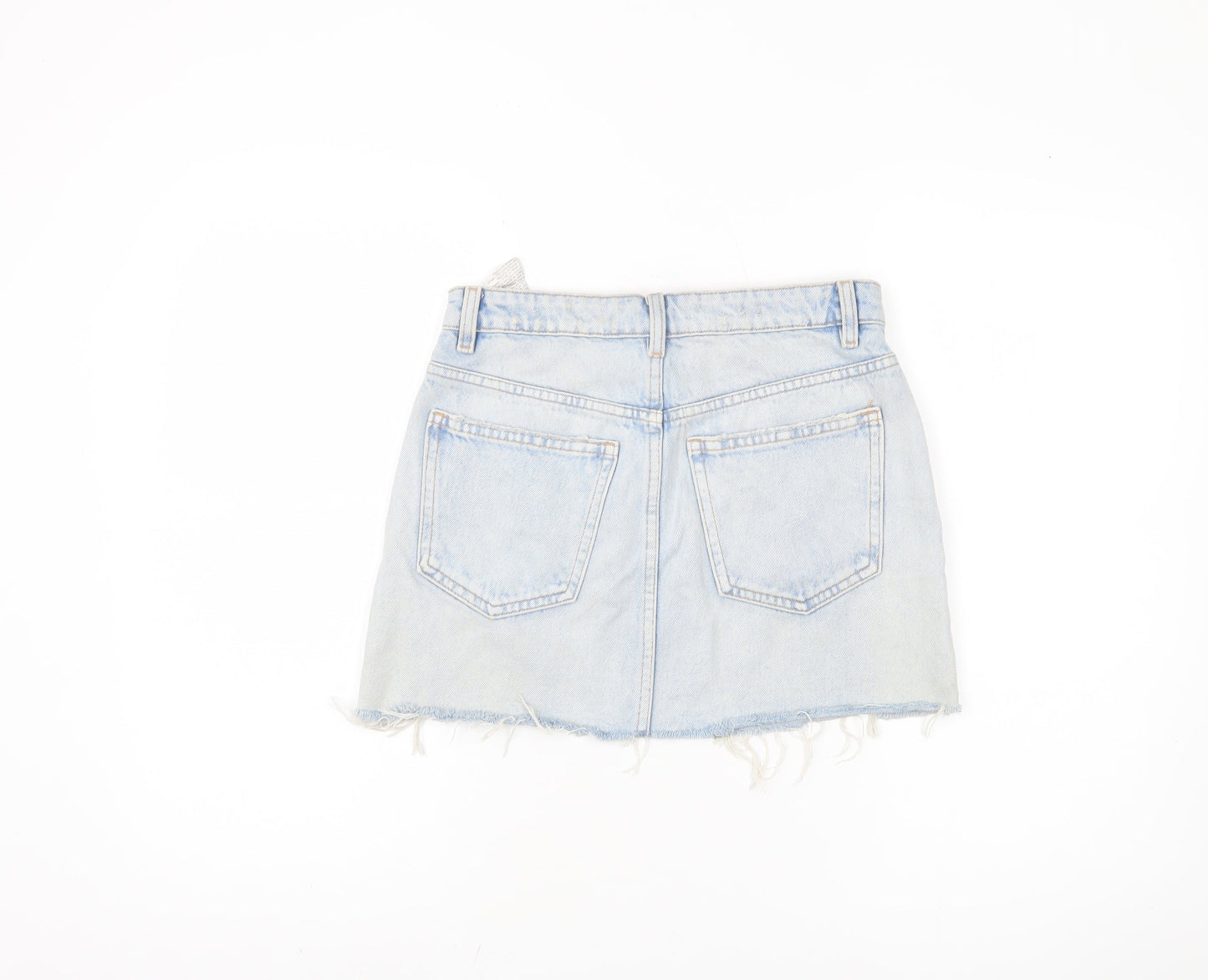 Womens UK Size 10 Zara Mini Denim Skirt