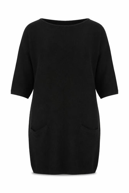 Womens UK Size 12 New Look Black Tunic Jumper