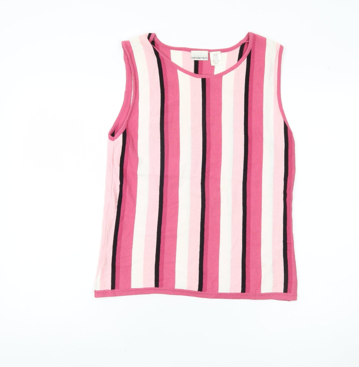 Womens UK Size M Gloria Vanderbilt Pink Basic Tank