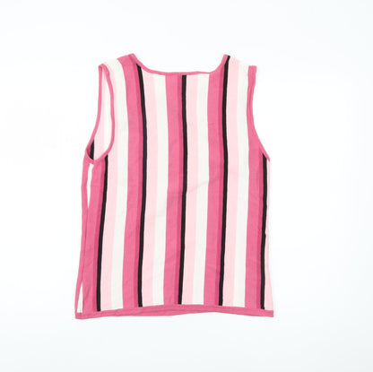 Womens UK Size M Gloria Vanderbilt Pink Basic Tank