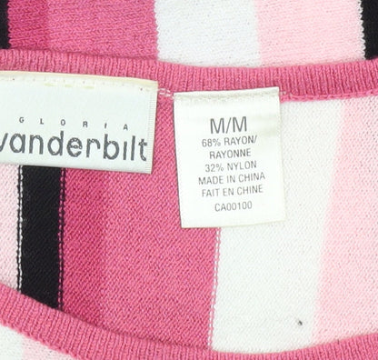 Womens UK Size M Gloria Vanderbilt Pink Basic Tank
