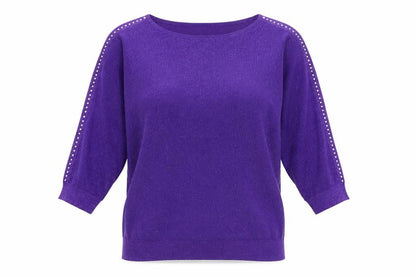 Womens UK Size 14 M&Co Purple Pullover Jumper