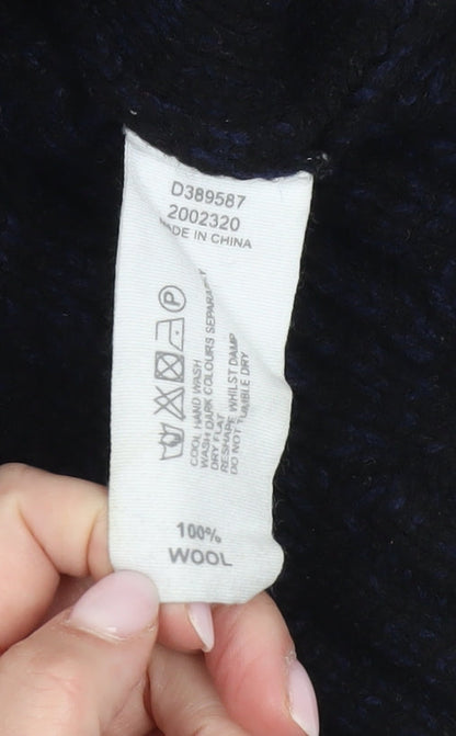 Label Lab Men's Black Cable-Knit Wool Jumper, S