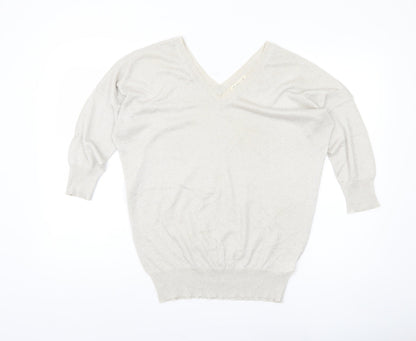 Womens UK Size 14 NEXT Silver Jumper Jumper