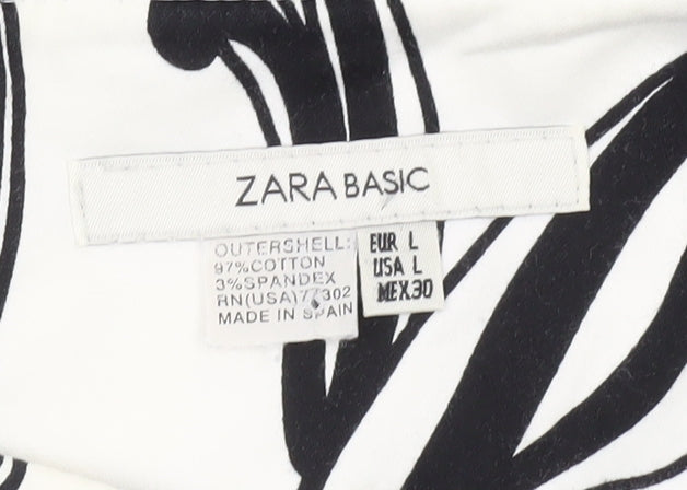 Womens UK Size L Zara Basic A-Line  Skirt