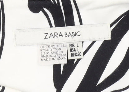 Womens UK Size L Zara Basic A-Line  Skirt