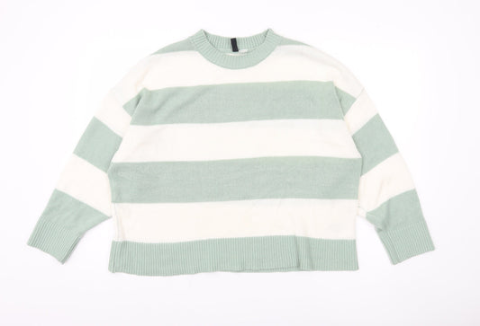 Womens UK Size 12 H&M Green Pullover Jumper