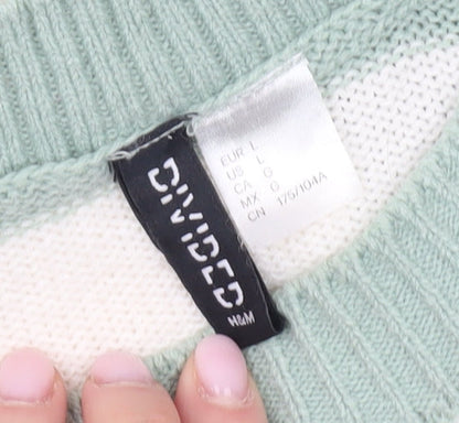 Womens UK Size 12 H&M Green Pullover Jumper