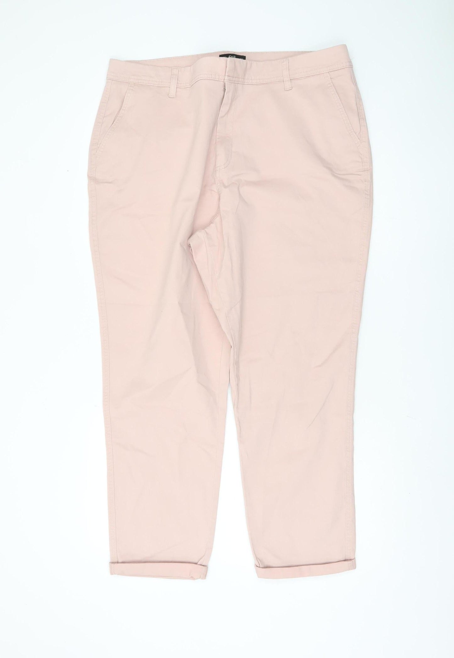 F&F Women's Pink Chino Trousers Size 10