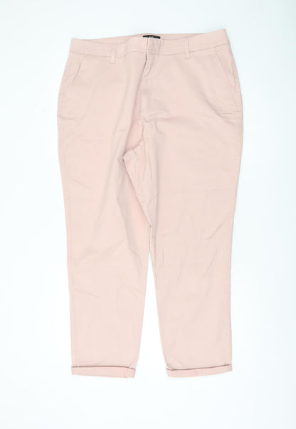 F&F Women's Pink Chino Trousers Size 10