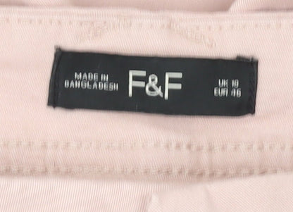 F&F Women's Pink Chino Trousers Size 10