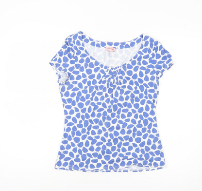 Phase Eight Women's Blue Geometric T-Shirt Size 14