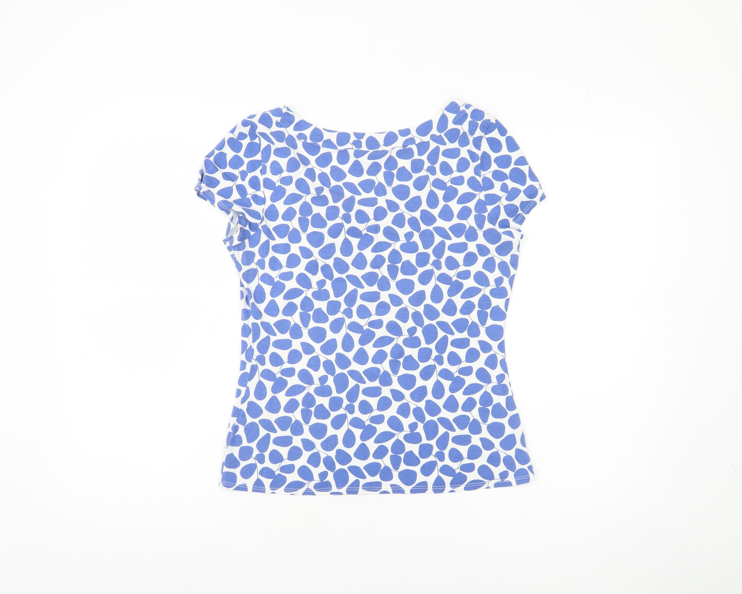 Phase Eight Women's Blue Geometric T-Shirt Size 14