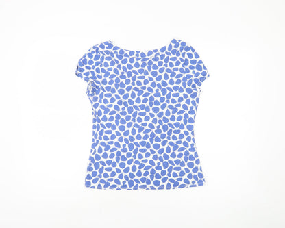 Phase Eight Women's Blue Geometric T-Shirt Size 14