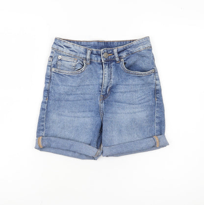 H&M Divided Women Blue Denim Shorts Size 8 Casual