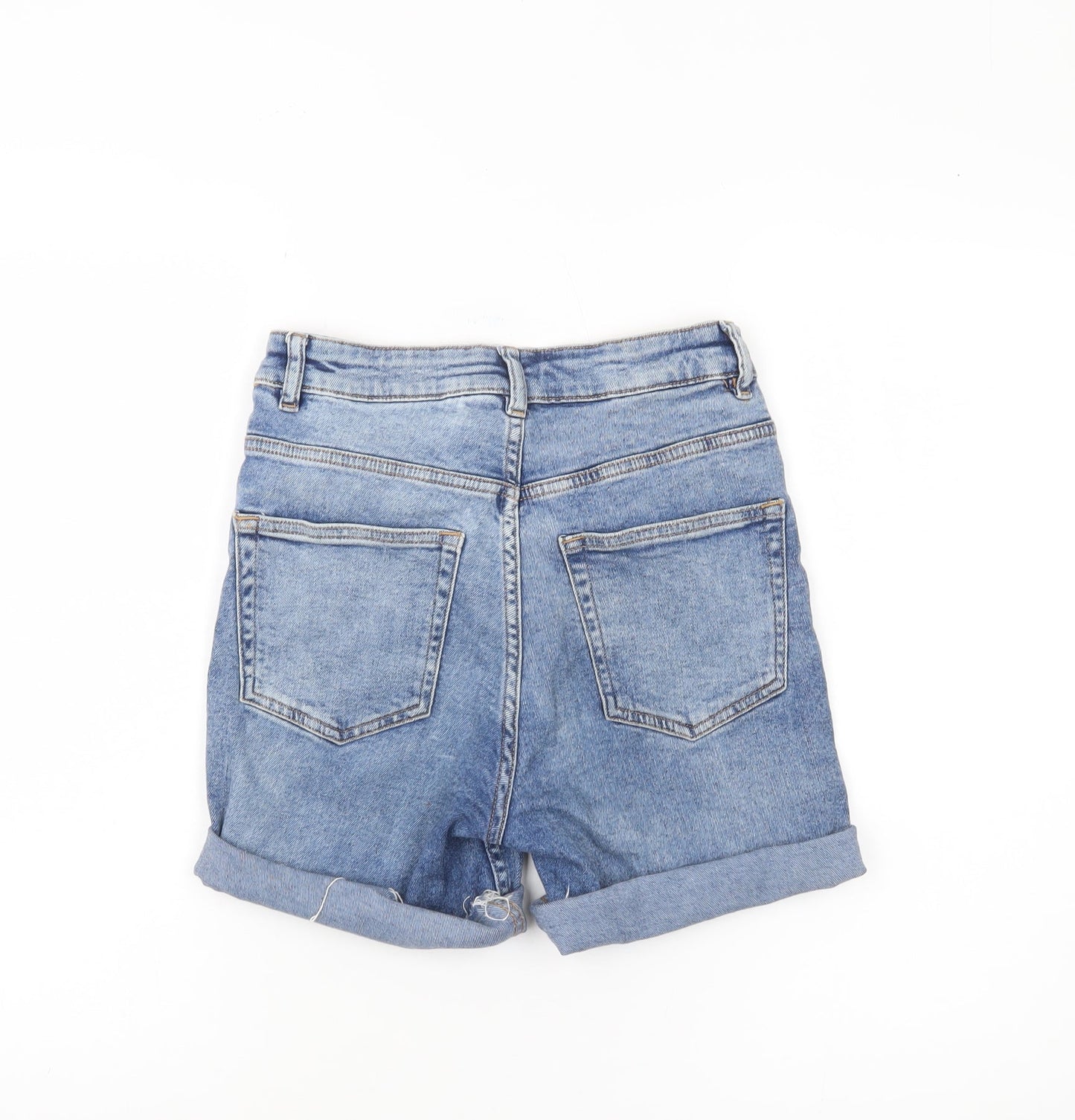H&M Divided Women Blue Denim Shorts Size 8 Casual