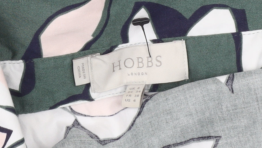 Hobbs Women's Green Floral Shirt Dress Size 8