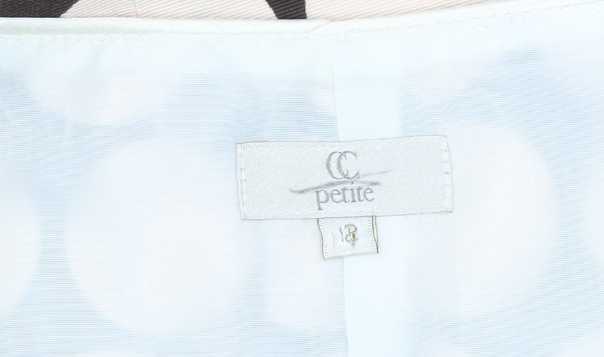 CC Petite Women's Brown Polka Dot Sheath Dress Size 8