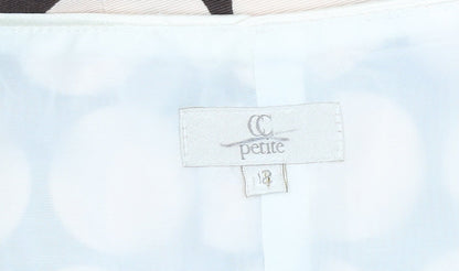 CC Petite Women's Brown Polka Dot Sheath Dress Size 8