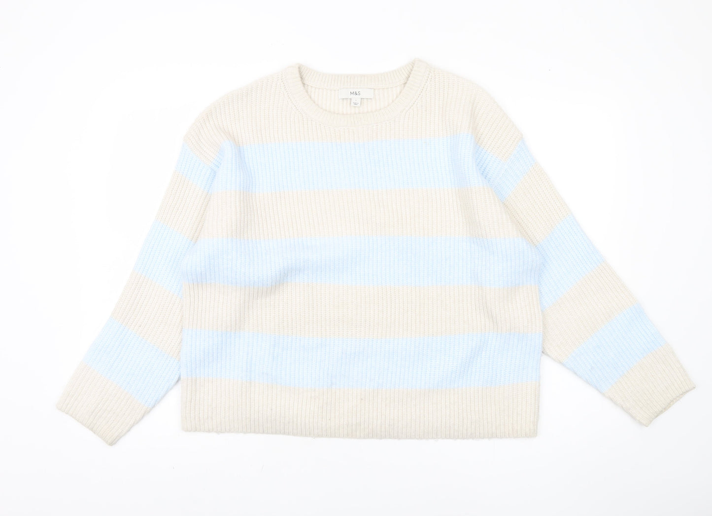 Womens UK Size L Marks and Spencer Beige Pullover Jumper