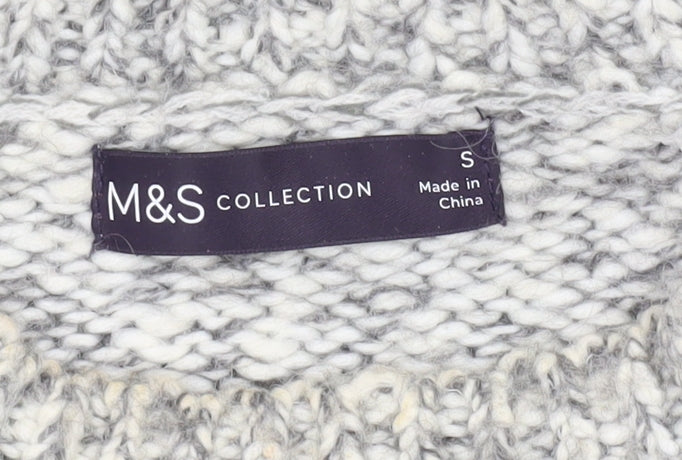 Womens UK Size S Marks and Spencer Grey Pullover Jumper