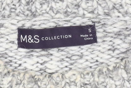 Womens UK Size S Marks and Spencer Grey Pullover Jumper