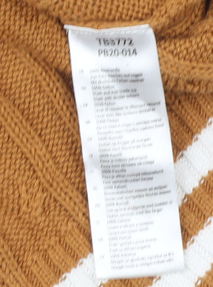 Urban Classics Women's Brown XS V-Neck Pullover Jumper