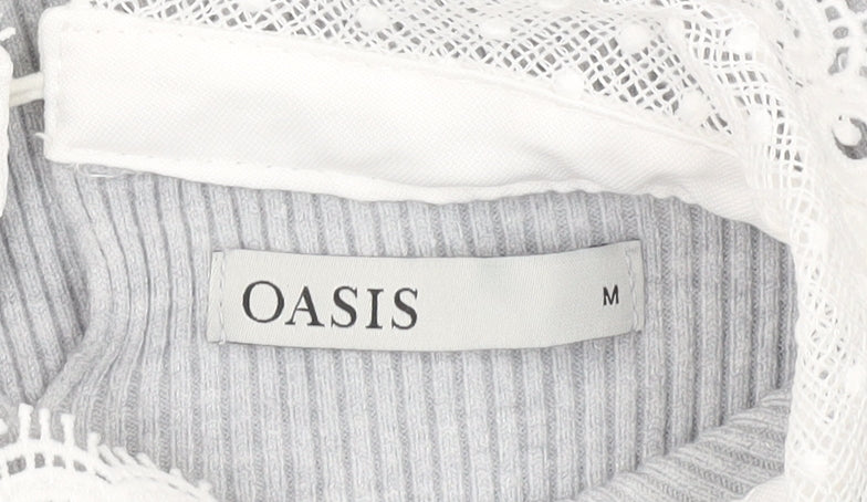 Womens UK Size M Oasis Grey Pullover Jumper