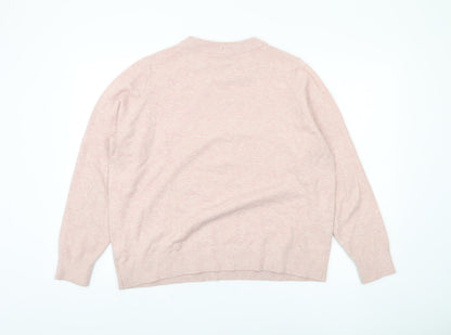 Womens UK Size L Marks and Spencer Pink Pullover Jumper