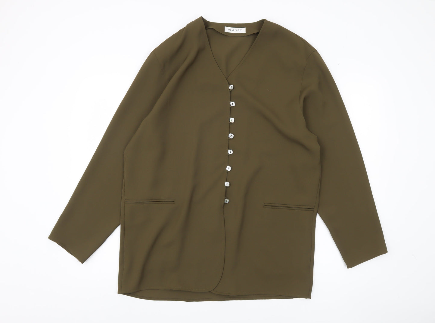 Womens UK Size 14 Planet Green Basic Jacket