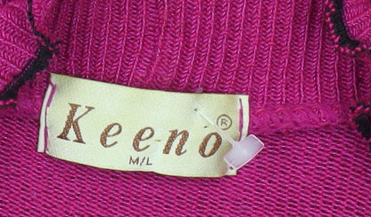Womens UK Size M Keeno Pink Cardigan Jumper