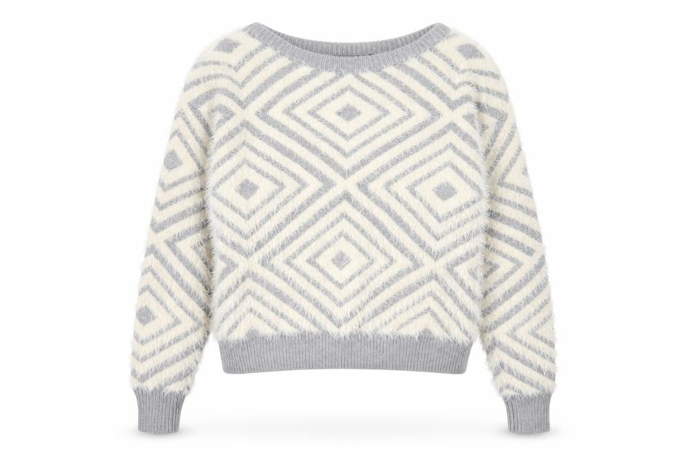 Womens UK Size 10 New Look Grey Pullover Jumper
