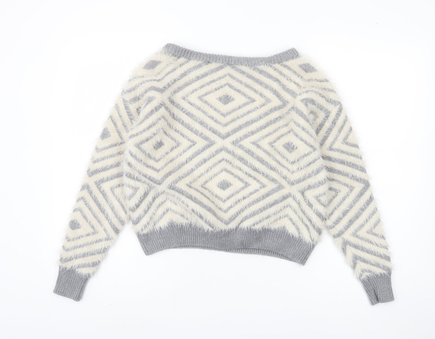Womens UK Size 10 New Look Grey Pullover Jumper