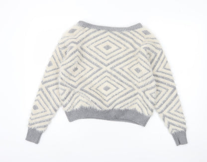 Womens UK Size 10 New Look Grey Pullover Jumper