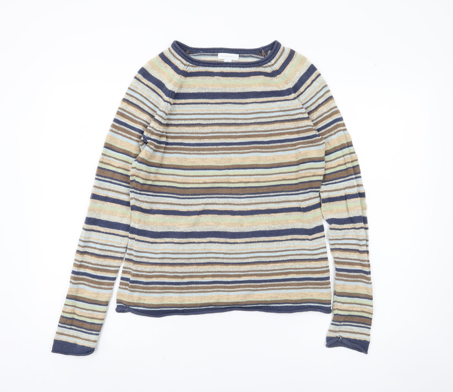 Charter Club Women's Multicoloured Striped Pullover Jumper M