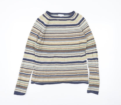 Charter Club Women's Multicoloured Striped Pullover Jumper M