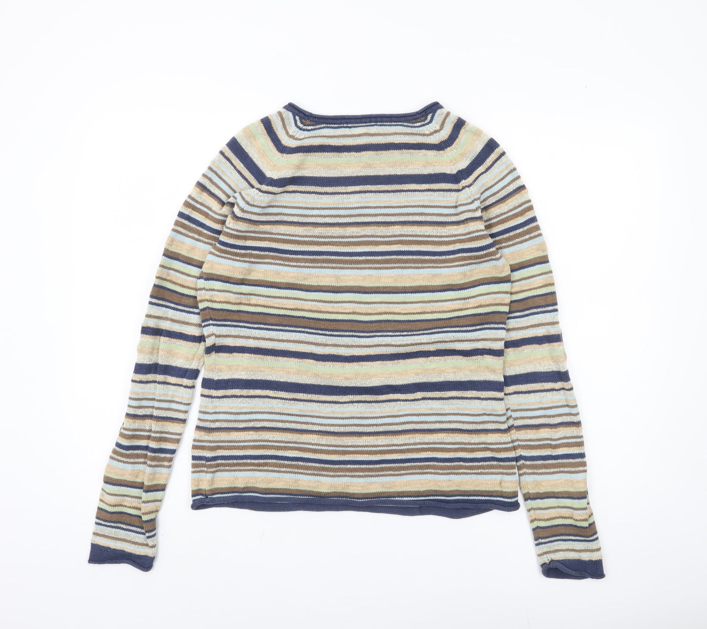 Charter Club Women's Multicoloured Striped Pullover Jumper M
