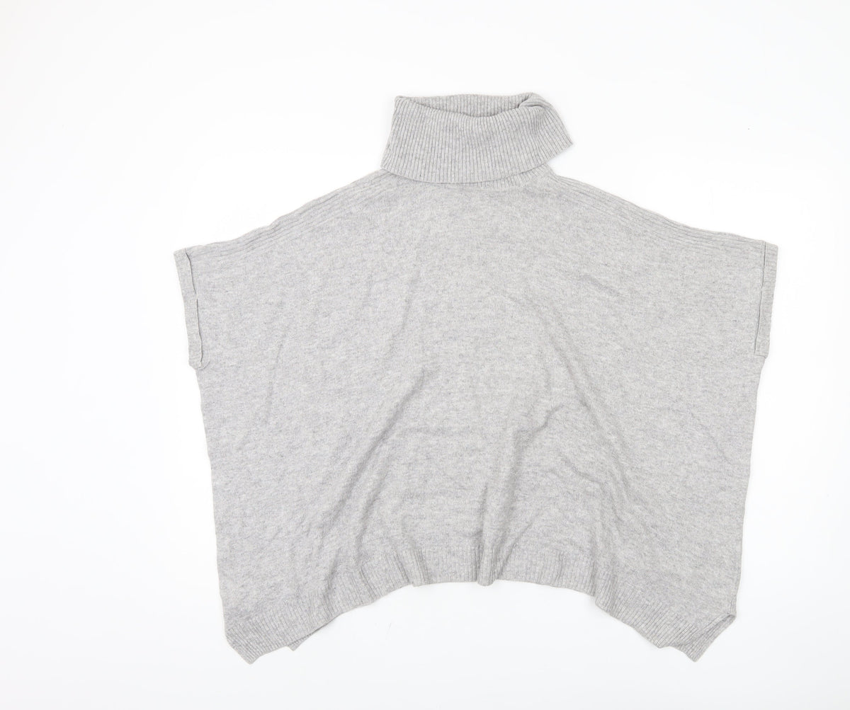 Womens UK Size S Dunnes Grey Poncho Jumper