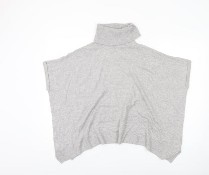 Womens UK Size S Dunnes Grey Poncho Jumper